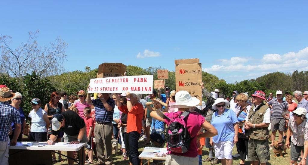 Community protests about plans for Toondah Harbour development in 2014 indicate a lack of social licence.