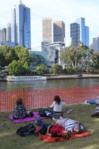 Melbourne leads the pack of Australian cities that rank highly for liveability, but they rate much more poorly for sustainability. AAP/David Crosling 