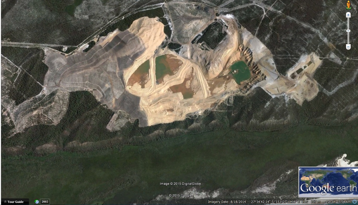 Sand mine on NSI from Google Earth