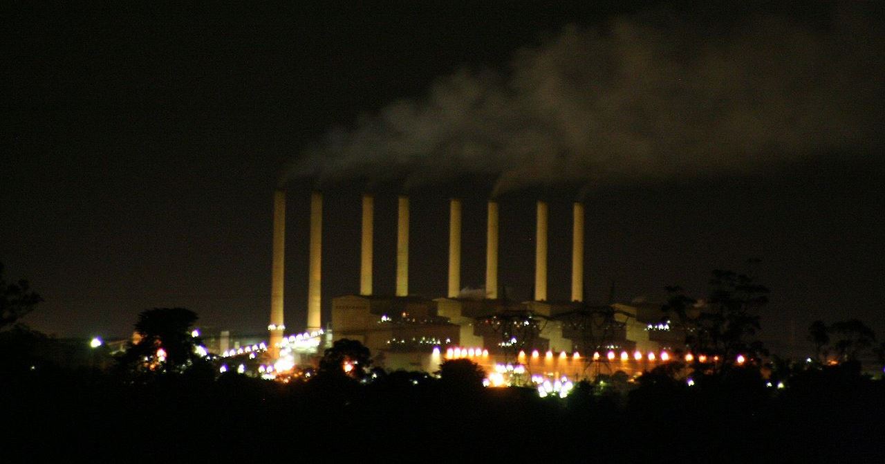 Hazelwood Power Station at night