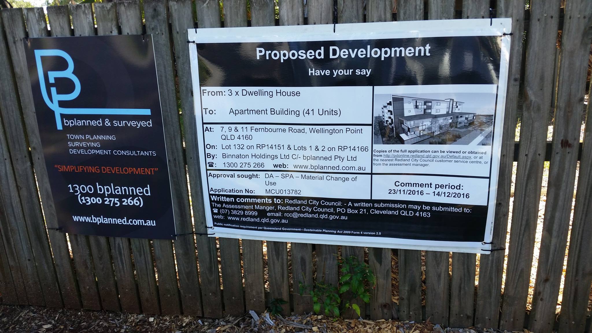 Public consultation about a development application in Fernbourne Road Wellington Point closes soon 