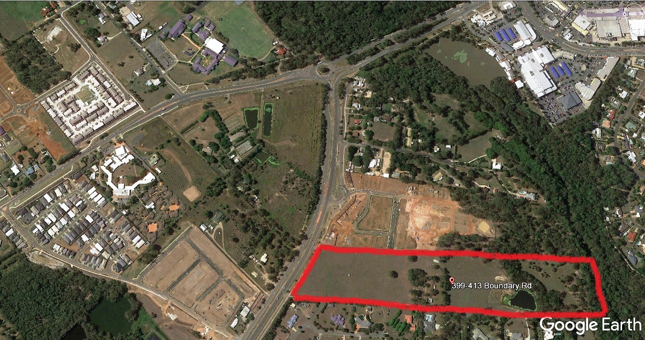 Area of Ausbuild residential development at 399-413 Boundary Road in Thornlands