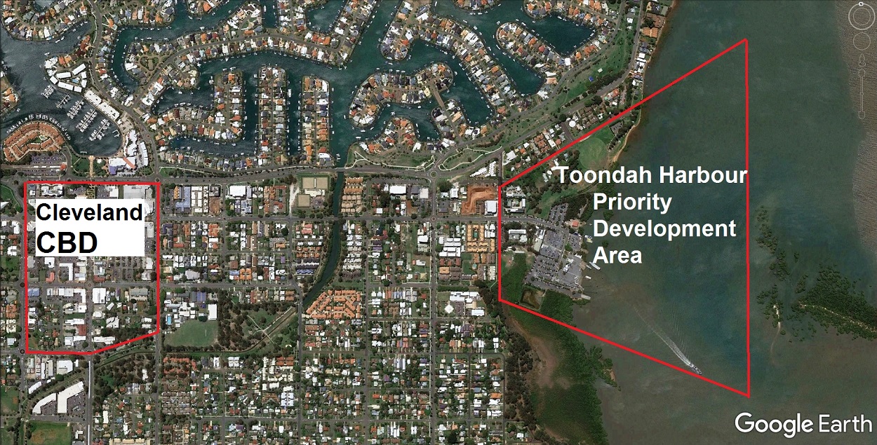 Commercial/retail development at Toondah is likely to impact on the Cleveland CBD