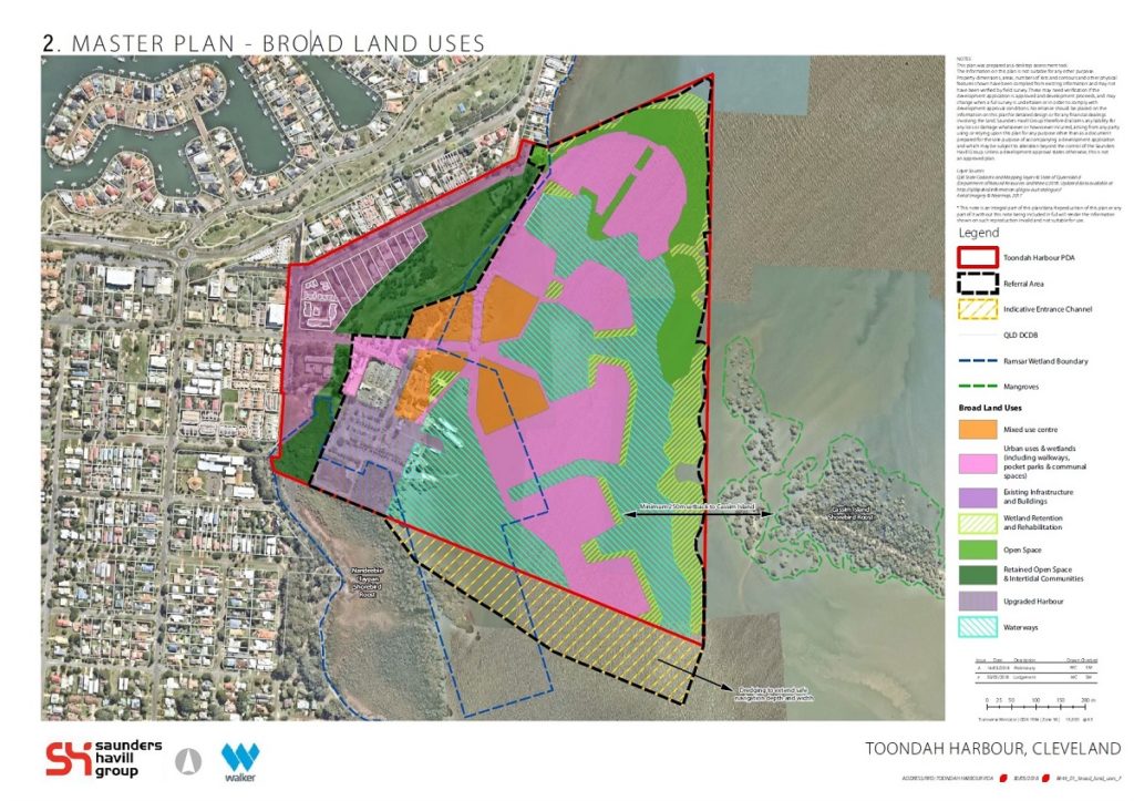Walker Group's plan for construction of 3,600 apartments on Moreton Bay's wetlands