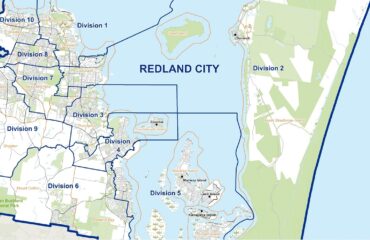 boundaries for election of division councillors in the Redlands.