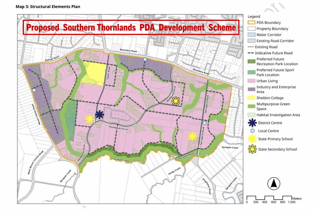 Southern Thornlands proposed structure plan 